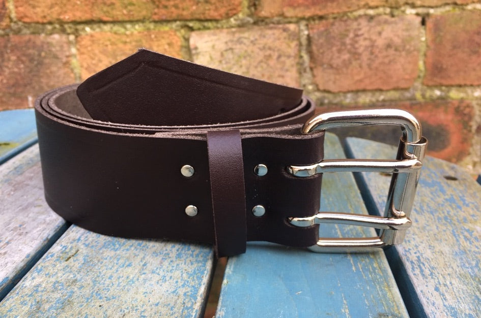 Double Prong Leather Belt