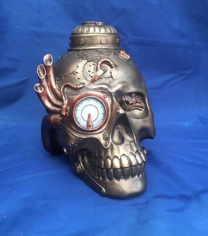 Steampunk Pipe Up Skull by Nemesis Now