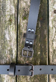 Plain leather 19mm wide belt with antique copper look steel buckle. Choice of 13 colours 1407