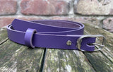 Plain leather 19mm wide belt with nickle plated steel buckle. Choice of 13 colours 692