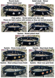 Add your own pendant leather choker approx 19mm wide. Choice of 13 colours and spikes.