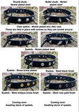 Add your own pendant leather choker approx 19mm wide. Choice of 13 colours and spikes.