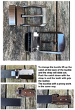 Buffalo leather 30mm wide belt with or without removable zinc antique silver buckle. Choice of 9 colours