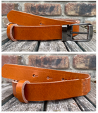 Buffalo leather 30mm wide belt with or without removable zinc antique silver buckle. Choice of 9 colours