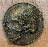 Skull metal belt buckle BK91