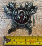 Viking axe metal belt buckle BK07