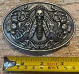 Death Skull Moth metal belt buckle BK09