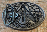 Death Skull Moth metal belt buckle BK09
