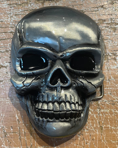 Skull metal belt buckle BK19