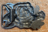 English rose metal belt buckle BK23