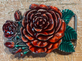 English rose metal belt buckle BK23