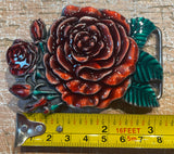 English rose metal belt buckle BK23