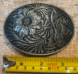 Flowers metal belt buckle BK24
