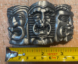 Tiki Heads metal belt buckle BK28