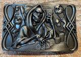 Death cards metal belt buckle BK32