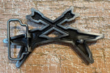 Pink guitars metal belt buckle BK33