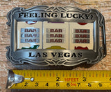 Feeling lucky metal belt buckle BK35