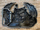 Hell on wheels metal belt buckle BK37