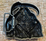 Death & scythe metal belt buckle BK39