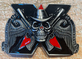 Truck driver skull metal belt buckle BK41