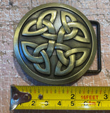 Celtic gold cross metal belt buckle BK45