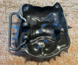 Bulldog head metal belt buckle BK49