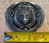 Wolf head metal belt buckle BK50