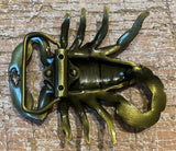 Scorpion gold coloured metal belt buckle BK51