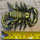 Scorpion gold coloured metal belt buckle BK51