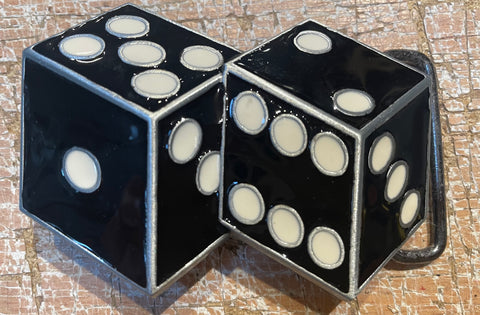 Dice metal belt buckle BK53