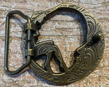 Moon metal belt buckle BK56