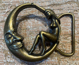 Moon metal belt buckle BK56