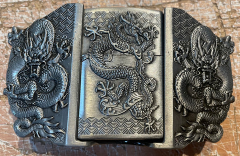 Dragon lighter metal belt buckle BK57