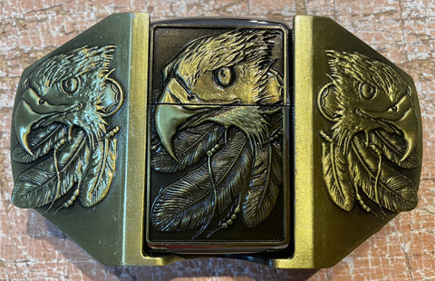 Eagle lighter metal belt buckle BK58