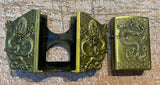 Dragon gold lighter metal belt buckle BK59