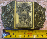 Dragon gold lighter metal belt buckle BK59