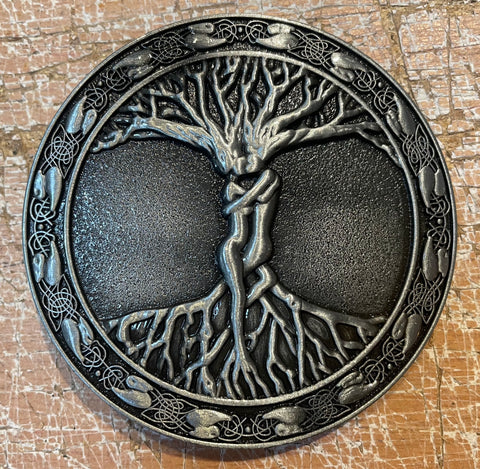 Tree of life metal belt buckle BK61