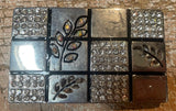 Diamante & flower metal belt buckle BK65