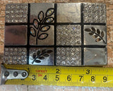 Diamante & flower metal belt buckle BK65