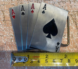Four aces metal belt buckle BK67