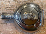 Crown spinner flask shaped metal belt buckle BK68 (not a real flask)