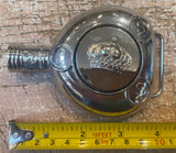 Crown spinner flask shaped metal belt buckle BK68 (not a real flask)