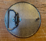 Smiley face metal belt buckle BK72