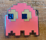 Pink ghost metal belt buckle BK73