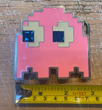 Pink ghost metal belt buckle BK73