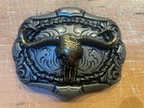 Bisson skull metal belt buckle BK88