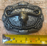 Bisson skull metal belt buckle BK88