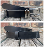 Buffalo leather 30mm wide belt with or without removable zinc brushed buckle. Choice of 9 colours