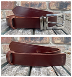 Buffalo leather 30mm wide belt with or without removable zinc brushed buckle. Choice of 9 colours