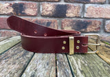 Oak Buffalo Plain Leather Belt. Choice of Widths & Buckles.